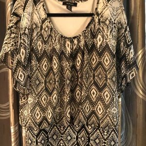 Style and Company Womens blouse with banded bottom